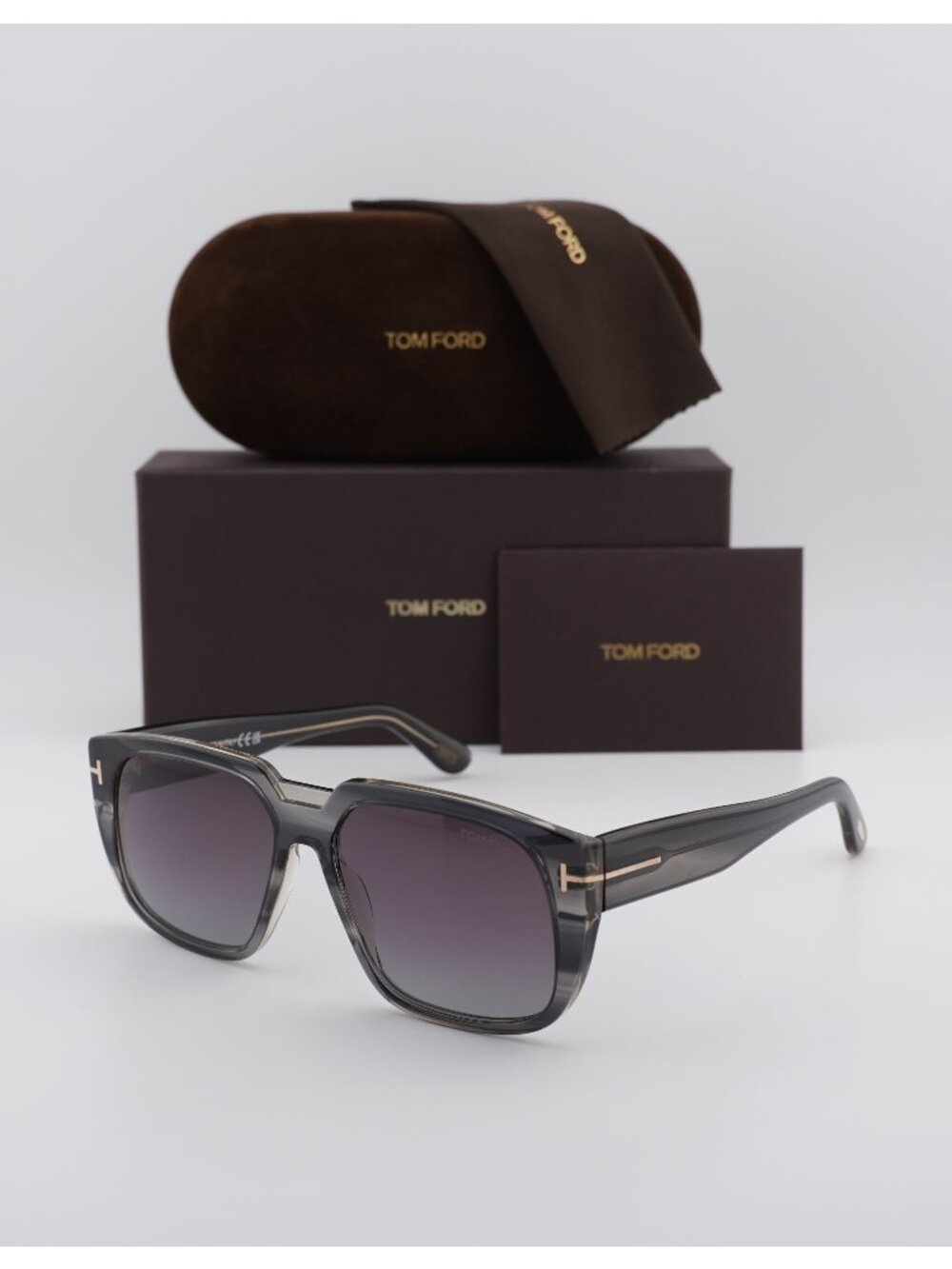 Tom Ford Oliver-02 FT1025 56F Square Sunglasses - Havana / Brown